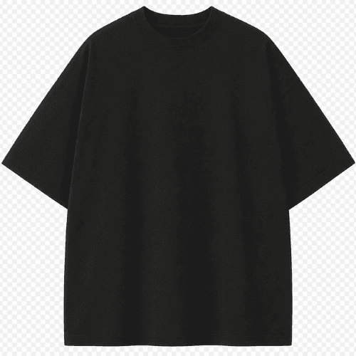 Camiseta oversized preta lisa